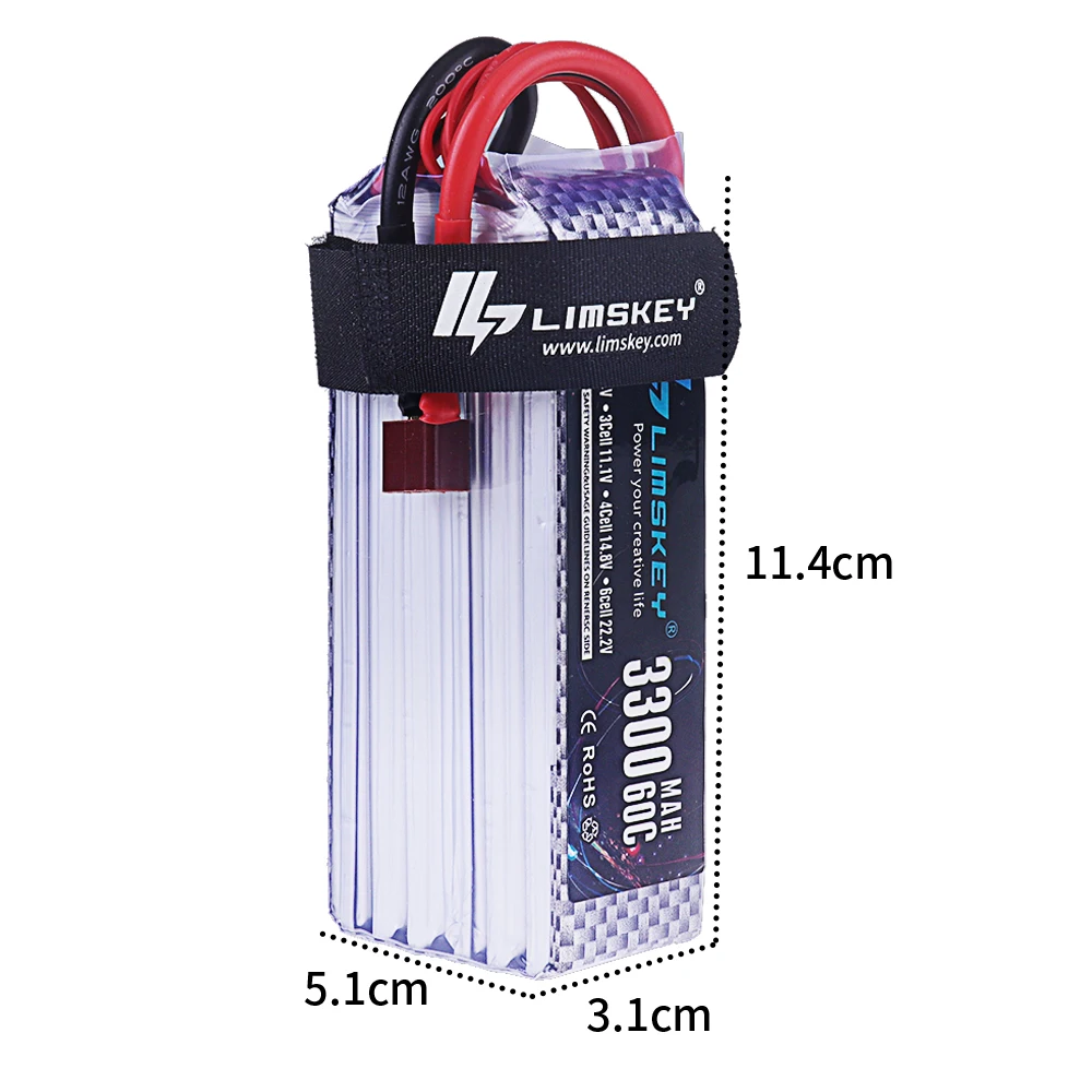 Brand NEW 3300mah 22.2V 60C 6S - огляд і ціна Drone Racing Battery